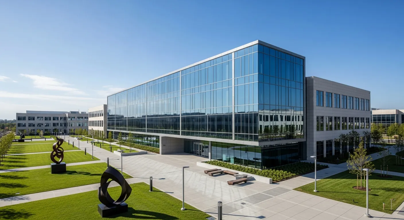 Modern commercial campus building