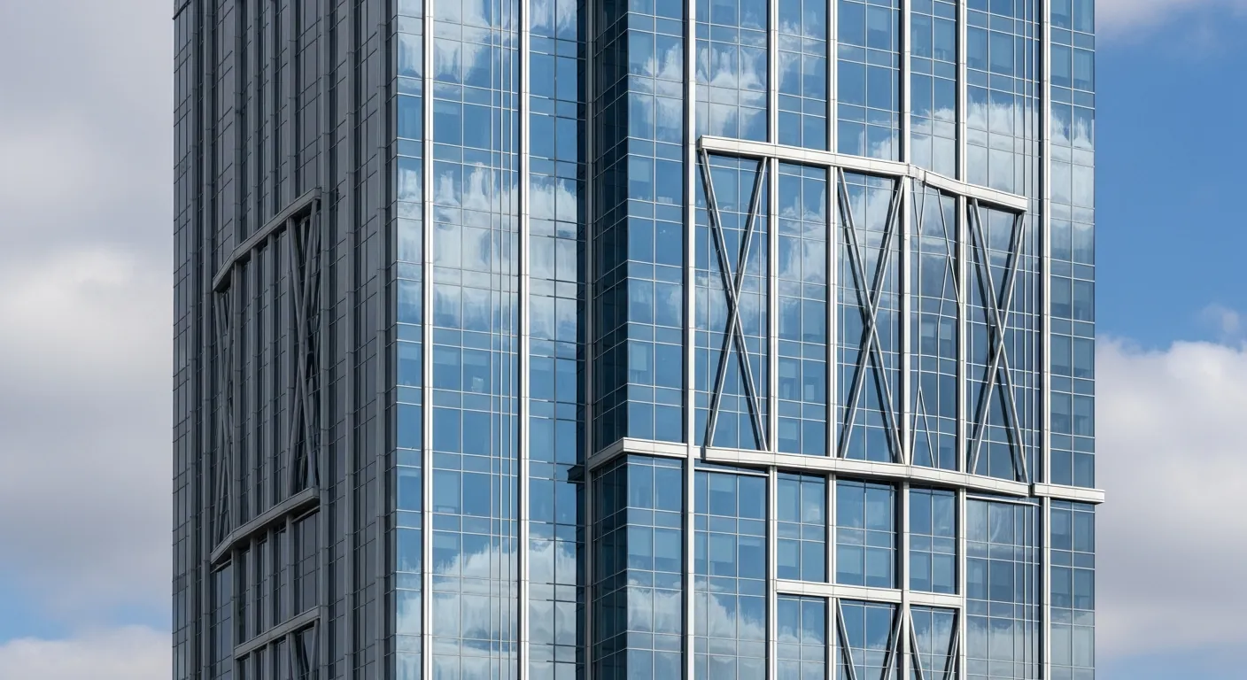Glass and steel commercial tower